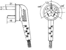 <a href='http://www.fonida.com' target='_blank'><a href='http://www.fonida.com' target='_blank'>电源适配器</a></a>插头图纸