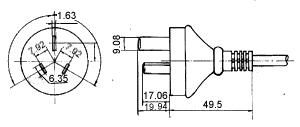 <a href='http://www.fonida.com' target='_blank'><a href='http://www.fonida.com' target='_blank'>电源适配器</a></a>插头图纸